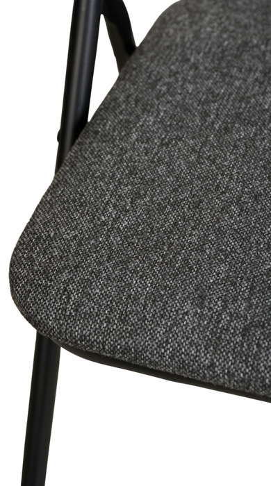 Klapstol polstret grå/sort - DAY